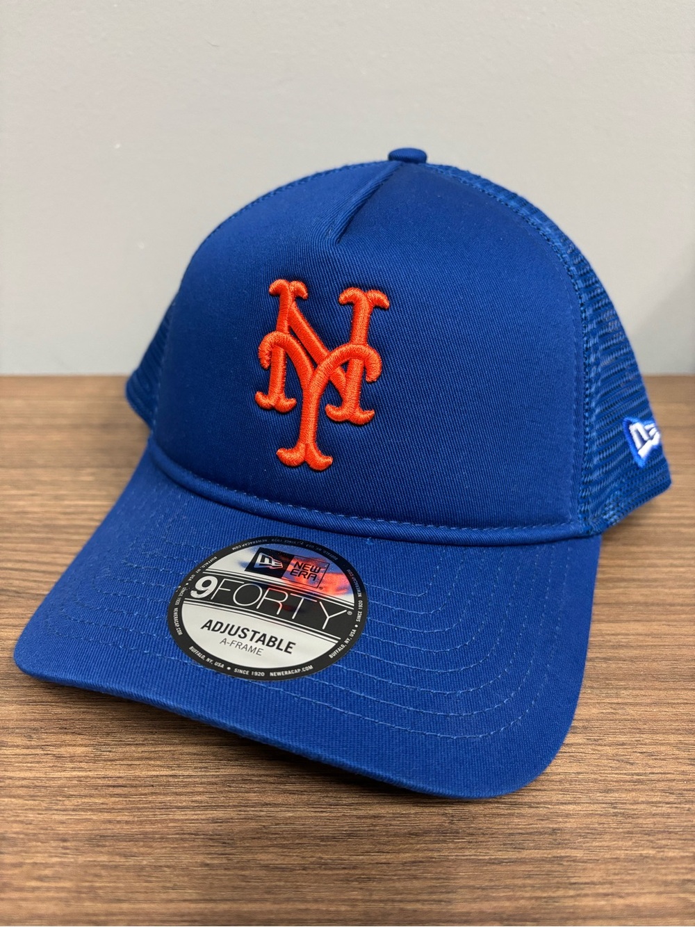 New Era New York Mets 9FORTY A-Frame Trucker Snapback Hat